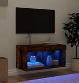 VidaXL Tv-meubel met LED-verlichting 60x30x30 cm gerookt eikenkleurig