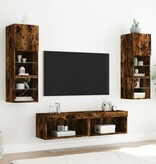 VidaXL Tv-meubel met LED-verlichting 60x30x30 cm gerookt eikenkleurig