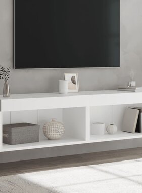 VidaXL Tv-meubels met LED-verlichting 2 st 60x30x30 cm wit