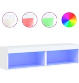 VidaXL Tv-meubels met LED-verlichting 2 st 60x30x30 cm wit
