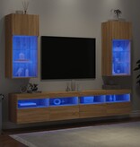 VidaXL Tv-meubels met LED-verlichting 2 st 40,5x30x90 cm sonoma eiken