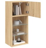 VidaXL Tv-meubels met LED-verlichting 2 st 40,5x30x90 cm sonoma eiken