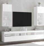 VidaXL Tv-meubels met LED-verlichting 2 st 40,5x30x90 cm wit