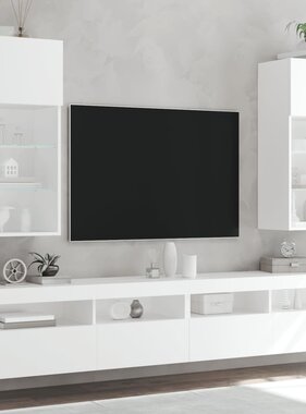 VidaXL Tv-meubels met LED-verlichting 2 st 40,5x30x90 cm wit