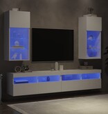 VidaXL Tv-meubels met LED-verlichting 2 st 40,5x30x90 cm wit