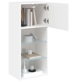 VidaXL Tv-meubels met LED-verlichting 2 st 40,5x30x90 cm wit