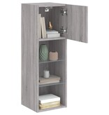 VidaXL Tv-meubels met LED-verlichting 2 st 30,5x30x90 cm grijs sonoma