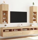 VidaXL Tv-meubels met LED-verlichting 2 st 30,5x30x90 cm sonoma eiken