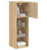 VidaXL Tv-meubels met LED-verlichting 2 st 30,5x30x90 cm sonoma eiken