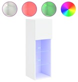 VidaXL Tv-meubel met LED-verlichting 30,5x30x90 cm wit