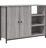 VidaXL Dressoir 100x33x75 cm bewerkt hout grijs sonoma