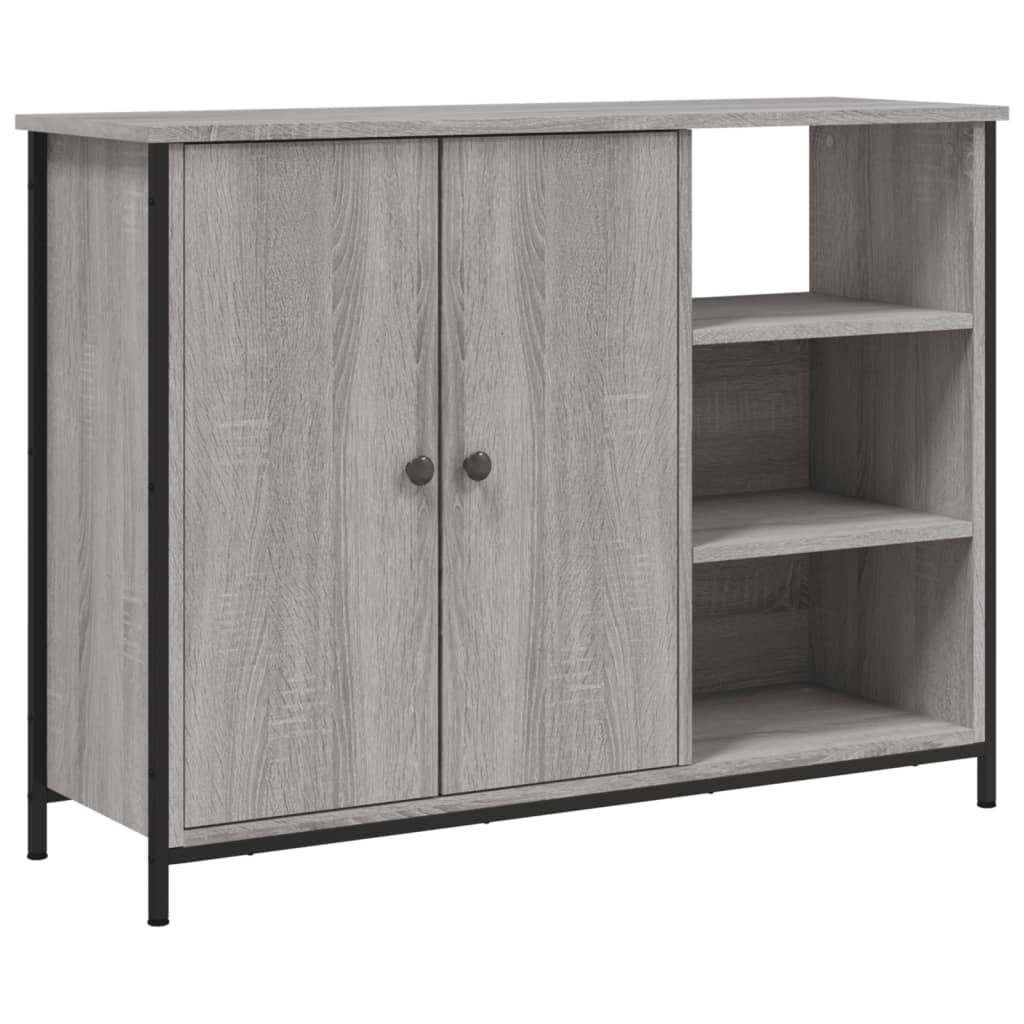 VidaXL Dressoir 100x33x75 cm bewerkt hout grijs sonoma