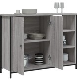 VidaXL Dressoir 100x33x75 cm bewerkt hout grijs sonoma