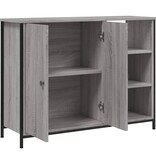 VidaXL Dressoir 100x33x75 cm bewerkt hout grijs sonoma