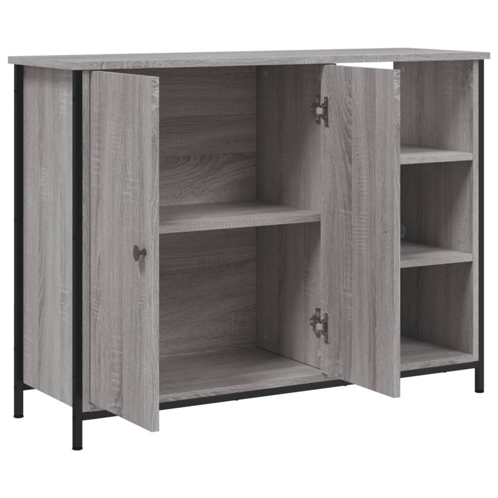 VidaXL Dressoir 100x33x75 cm bewerkt hout grijs sonoma