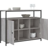 VidaXL Dressoir 100x35x80 cm bewerkt hout grijs sonoma