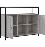 VidaXL Dressoir 100x35x80 cm bewerkt hout grijs sonoma