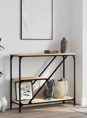 VidaXL Wandtafel 88,5x30x75 cm bewerkt hout sonoma eikenkleurig