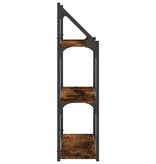 VidaXL Wandrek 3-laags 60x21x78,5 cm bewerkt hout gerookt eikenkleurig
