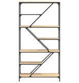 VidaXL Boekenrek 91x36x176 cm bewerkt hout en staal sonoma eikenkleur