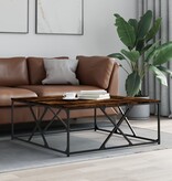 VidaXL Salontafel 100x100x40 cm bewerkt hout gerookt eikenkleurig