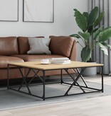 VidaXL Salontafel 100x100x40 cm bewerkt hout sonoma eikenkleurig