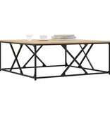VidaXL Salontafel 100x100x40 cm bewerkt hout sonoma eikenkleurig