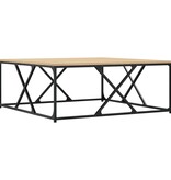 VidaXL Salontafel 100x100x40 cm bewerkt hout sonoma eikenkleurig