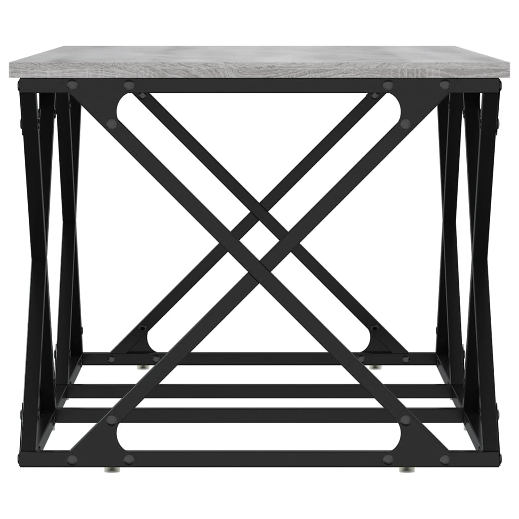 VidaXL Salontafel 100x49x40 cm bewerkt hout grijs sonoma