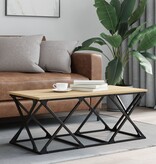 VidaXL Salontafel 100x49x40 cm bewerkt hout sonoma eikenkleurig