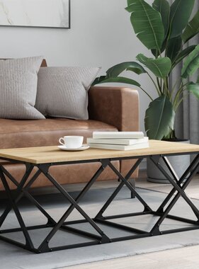 VidaXL Salontafel 100x49x40 cm bewerkt hout sonoma eikenkleurig