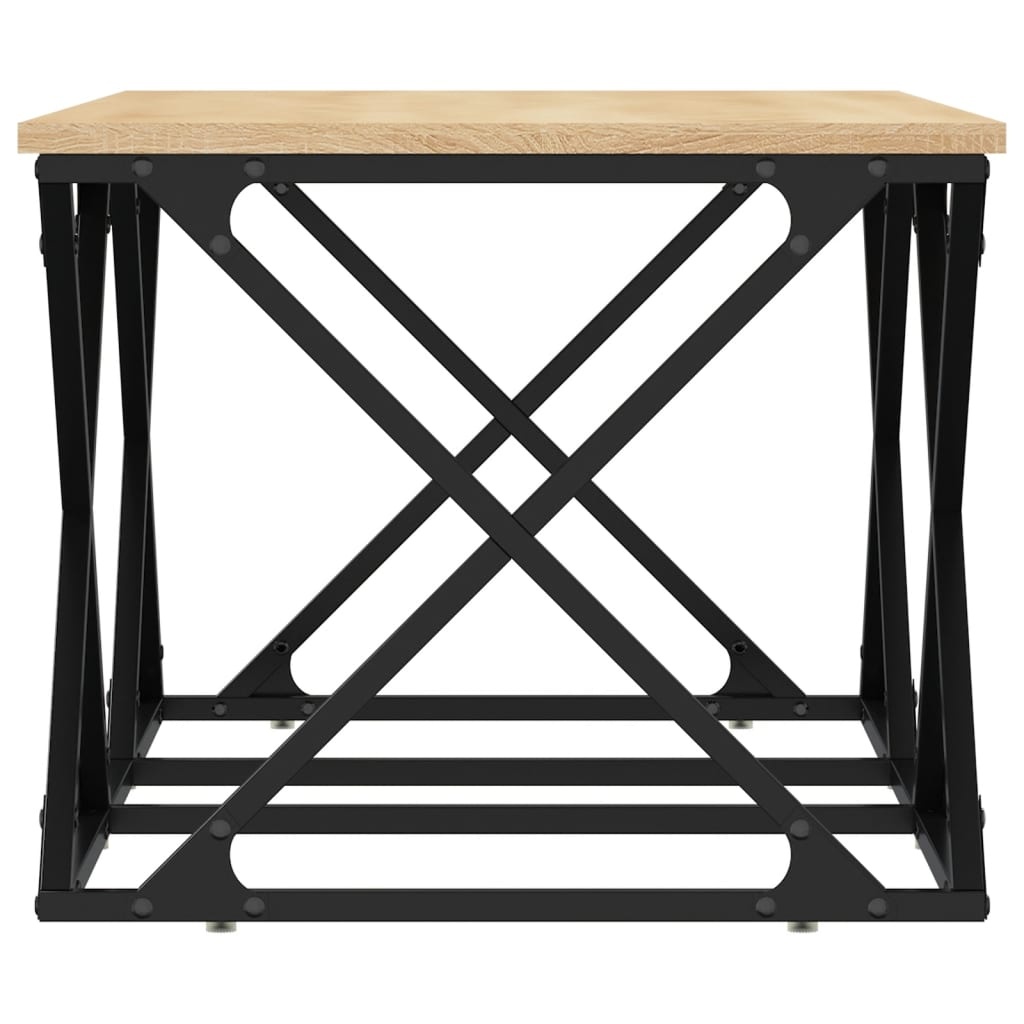 VidaXL Salontafel 100x49x40 cm bewerkt hout sonoma eikenkleurig