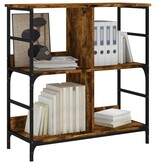 VidaXL Boekenrek 78,5x33x82 cm bewerkt hout gerookt eikenkleurig