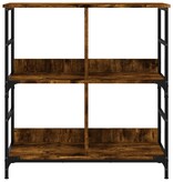 VidaXL Boekenrek 78,5x33x82 cm bewerkt hout gerookt eikenkleurig
