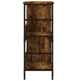 VidaXL Boekenrek 78,5x33x82 cm bewerkt hout gerookt eikenkleurig