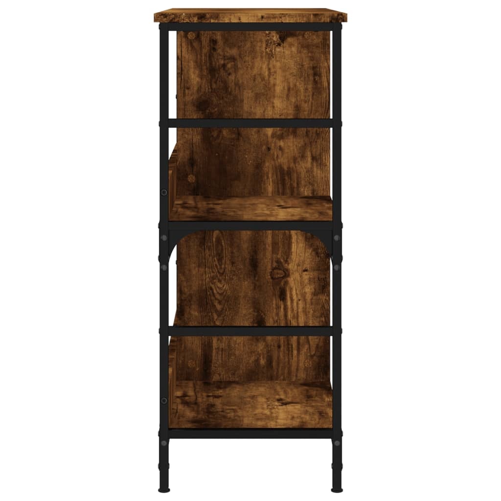 VidaXL Boekenrek 78,5x33x82 cm bewerkt hout gerookt eikenkleurig