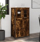 VidaXL Hoge kast 62x32x106,5 cm bewerkt hout gerookt eikenkleurig