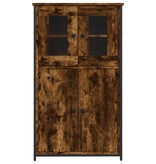 VidaXL Hoge kast 62x32x106,5 cm bewerkt hout gerookt eikenkleurig