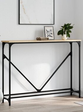 VidaXL Wandtafel 102x22,5x75 cm bewerkt hout sonoma eikenkleurig