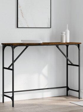 VidaXL Wandtafel 100x32x75 cm bewerkt hout gerookt eikenkleurig