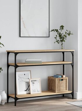 VidaXL Wandtafel 100x29x75 cm bewerkt hout sonoma eikenkleurig