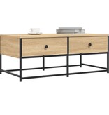 VidaXL Salontafel 100x51x40 cm bewerkt hout sonoma eikenkleurig