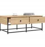 VidaXL Salontafel 100x51x40 cm bewerkt hout sonoma eikenkleurig