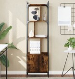 VidaXL Boekenkast met deur 44,5x30x154,5 cm hout gerookt eikenkleurig