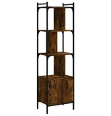 VidaXL Boekenkast met deur 44,5x30x154,5 cm hout gerookt eikenkleurig