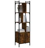 VidaXL Boekenkast met deur 44,5x30x154,5 cm hout gerookt eikenkleurig