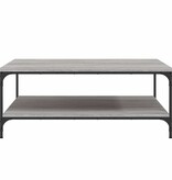 VidaXL Salontafel 100x100x40 cm bewerkt hout grijs sonoma eikenkleurig