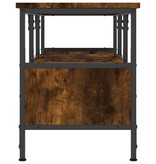 VidaXL Tv-meubel 100x35x45 cm bewerkt hout en ijzer gerookt eikenkleur