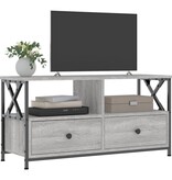 VidaXL Tv-meubel 90x33x45 cm bewerkt hout grijs sonoma eikenkleurig