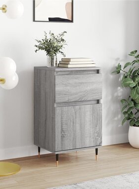 VidaXL Dressoir 40x35x70 cm bewerkt hout grijs sonoma